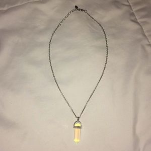 Clear crystal necklace